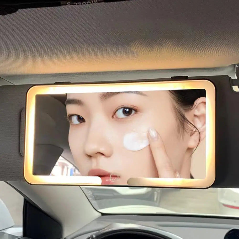 Espejo de tocador LED para coche con 3 modos